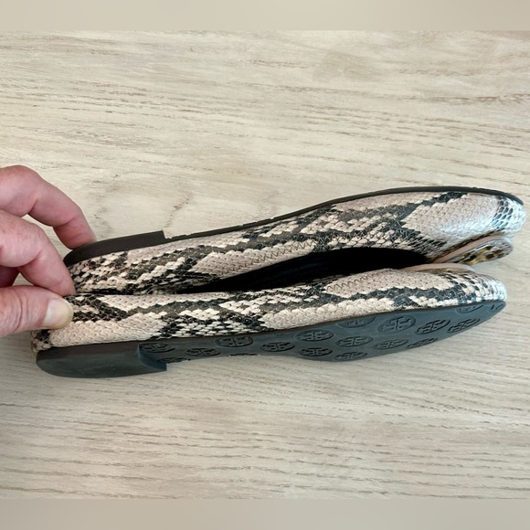 Tory Butch Snakeskin Ballet Flats.  Size 9 - Picture 6 of 7